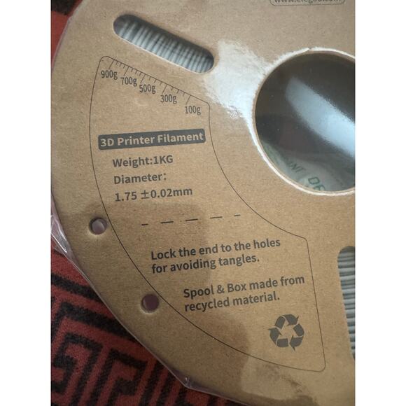 Elegoo PLA Filament 1.75 3D Printer Filament Grey Dimensional Accuracy 1kg - Picture 2 of 6